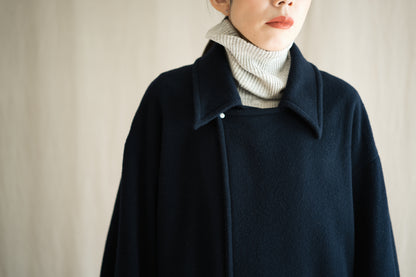Moss Wool Chester Coat/Navy
