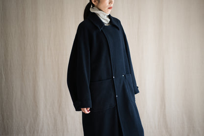 Moss Wool Chester Coat/Navy