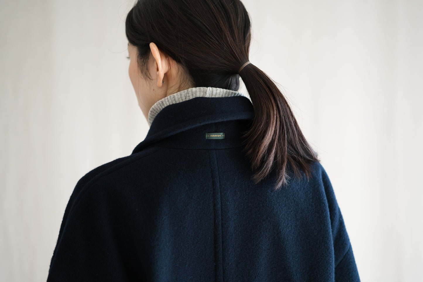 Moss Wool Chester Coat/Navy