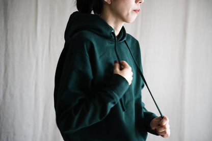 シルキーコットンフーディ/Silky Cotton Hoodie/Moss Green