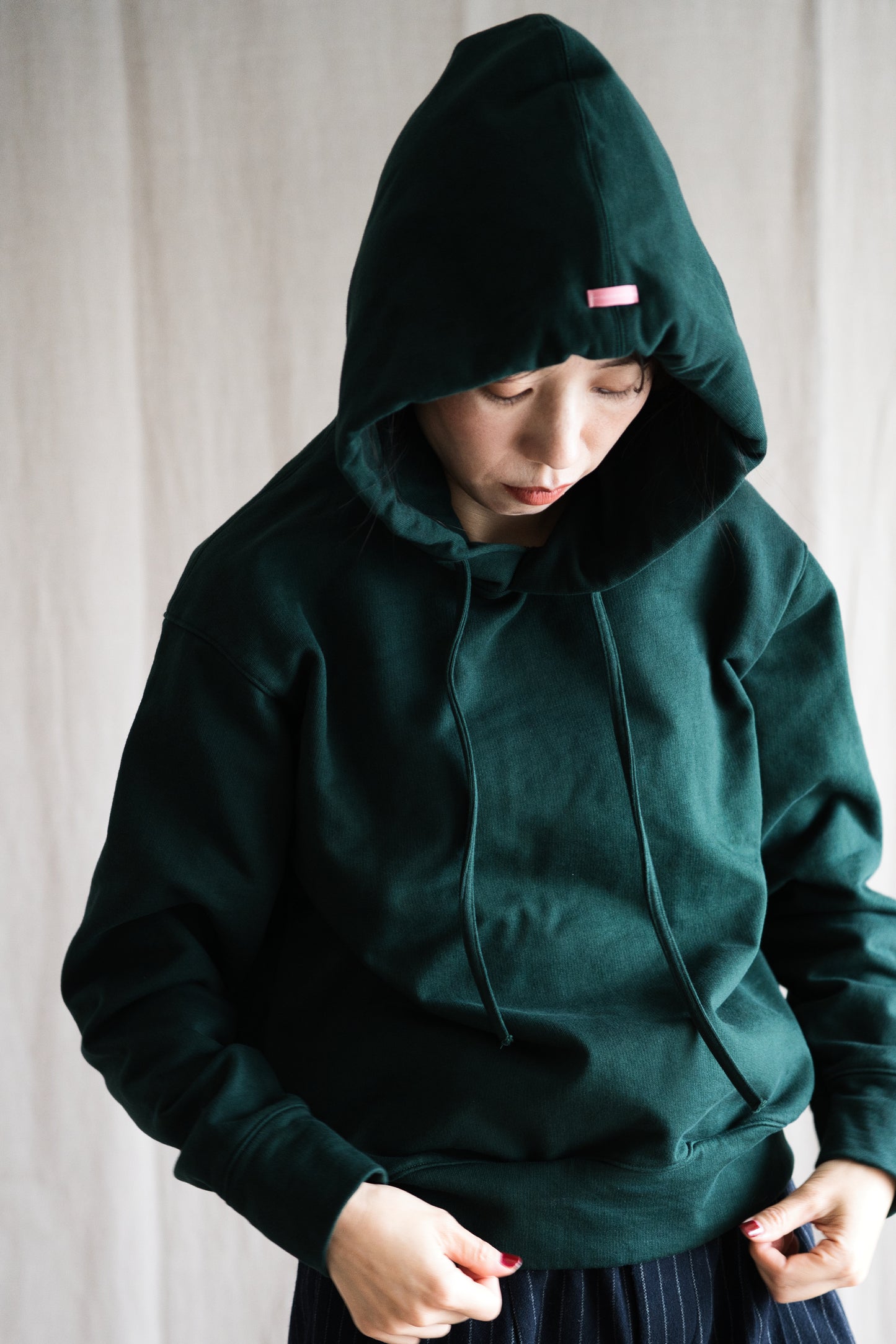 シルキーコットンフーディ/Silky Cotton Hoodie/Moss Green