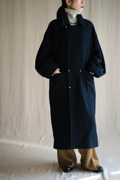 Moss Wool Chester Coat/Navy