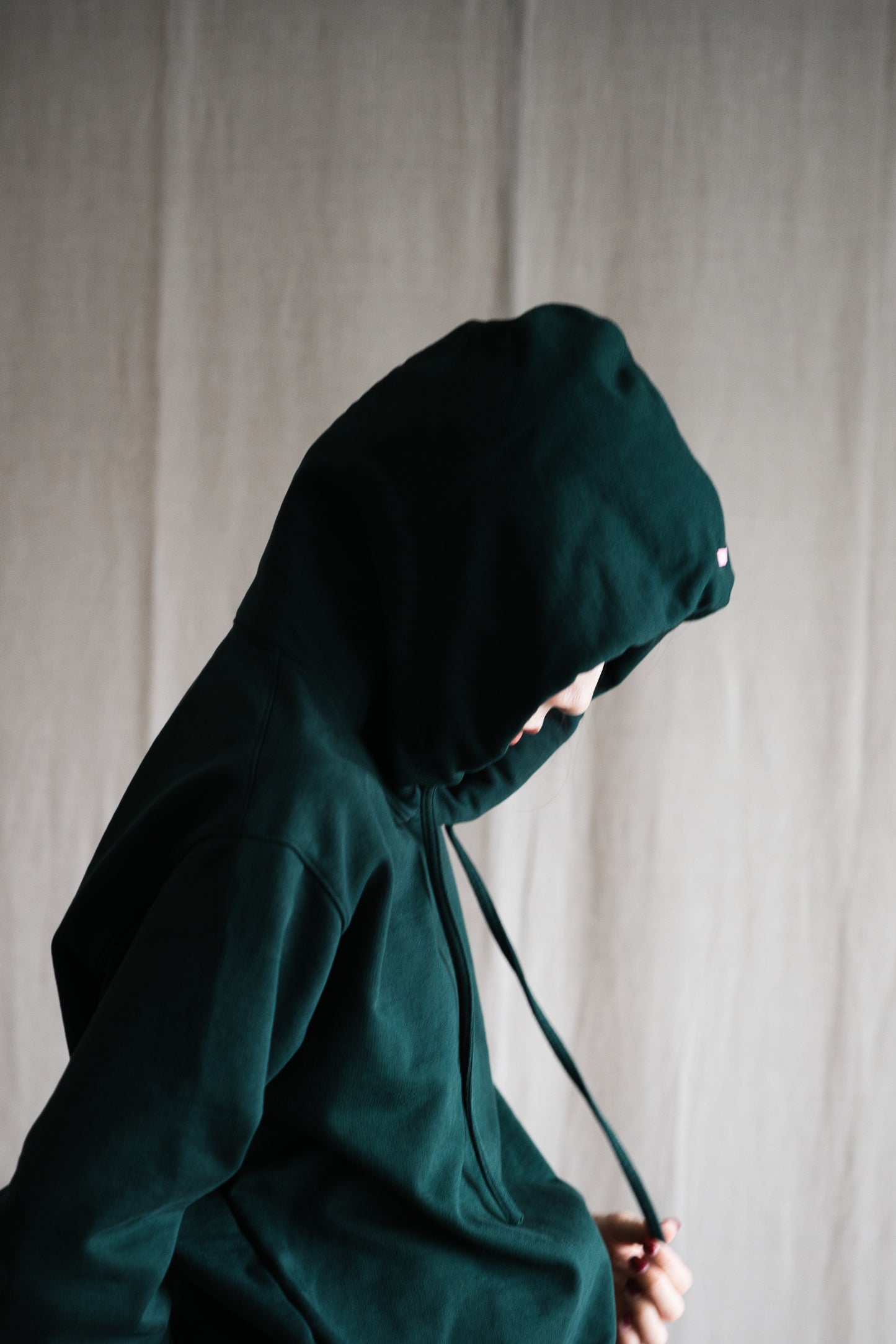 シルキーコットンフーディ/Silky Cotton Hoodie/Moss Green
