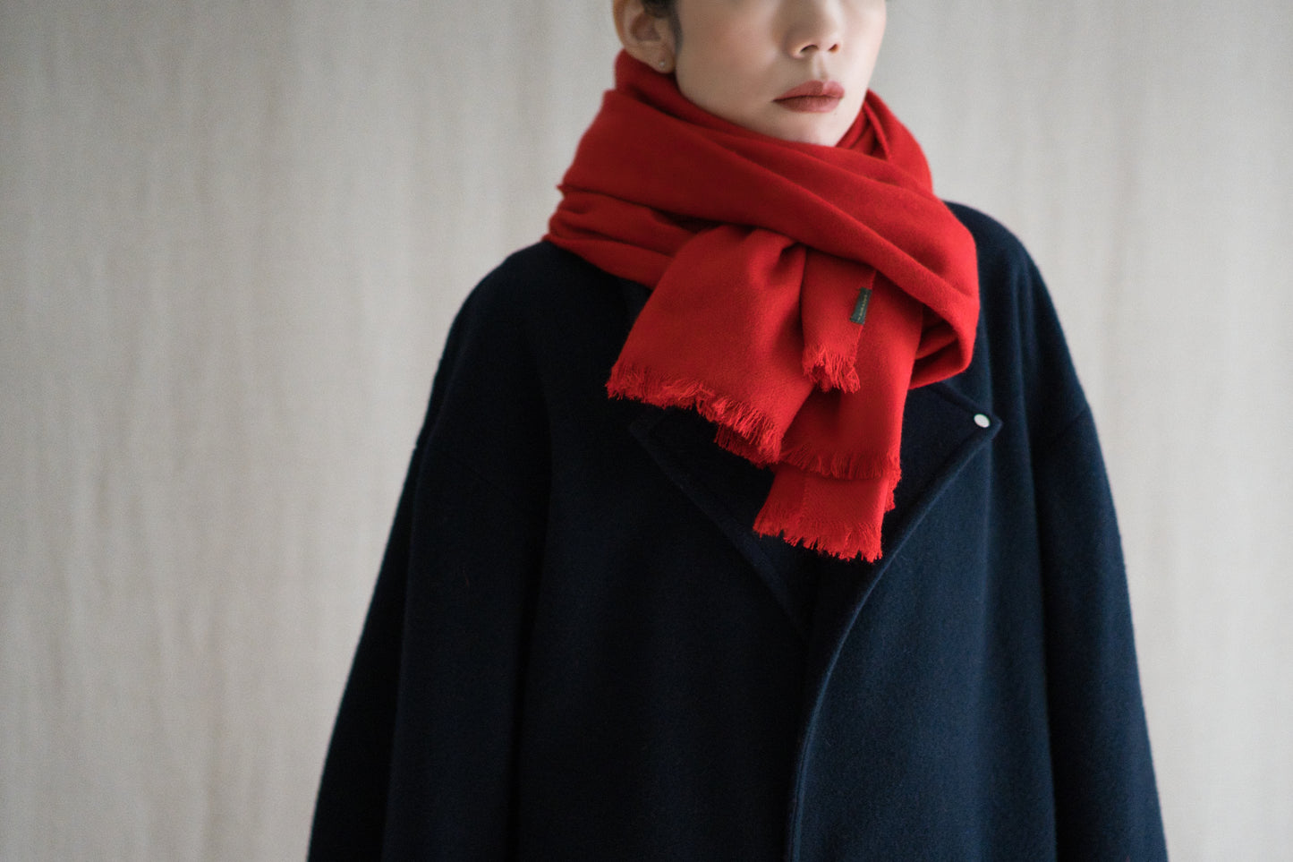 Wool Alpaca Stole/Fresh Red