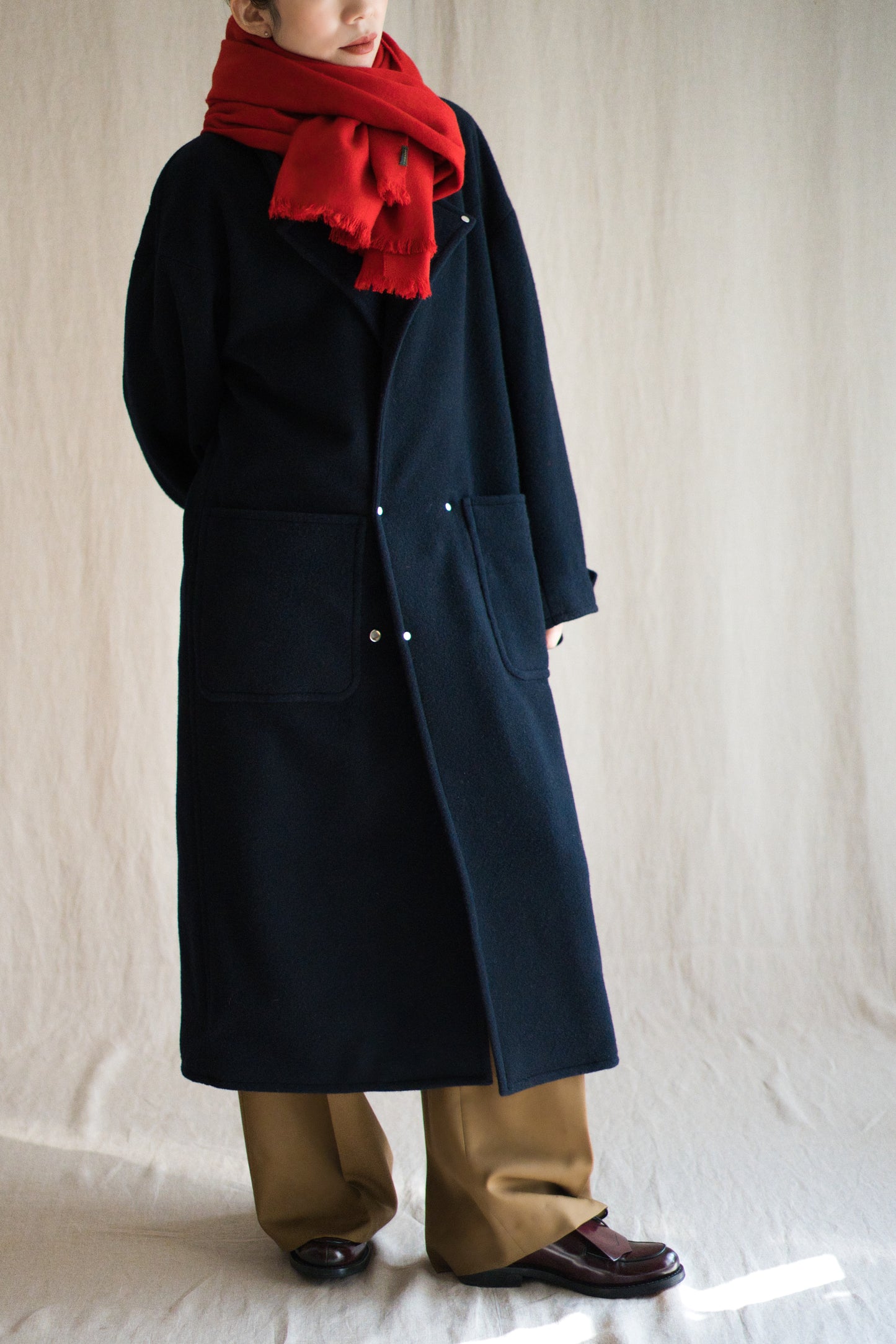 Wool Alpaca Stole/Fresh Red