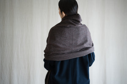 Wool Alpaca Stole/Mottled Brown