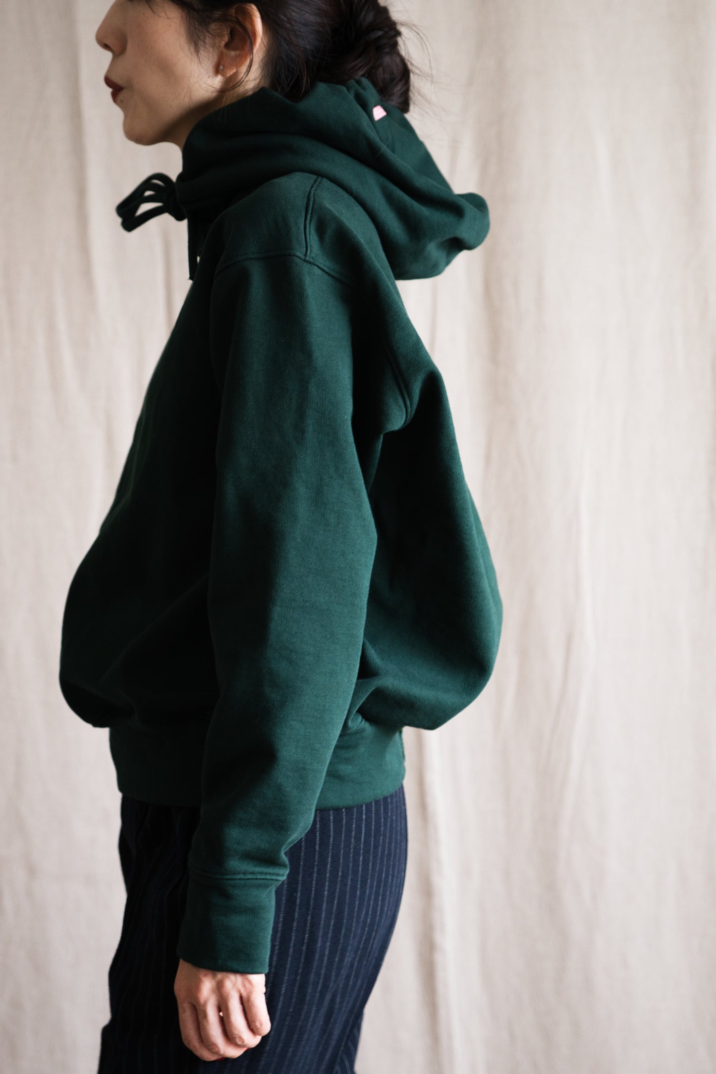シルキーコットンフーディ/Silky Cotton Hoodie/Moss Green