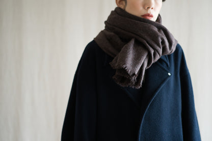 Wool Alpaca Stole/Mottled Brown