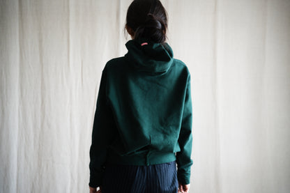 シルキーコットンフーディ/Silky Cotton Hoodie/Moss Green