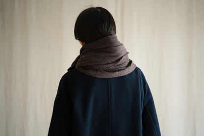 Wool Alpaca Stole/Mottled Brown