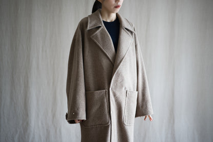 Moss Wool Chester Coat/Mottled Beige