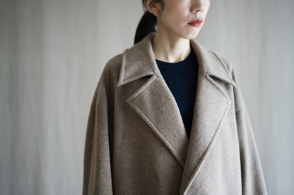 Moss Wool Chester Coat/Mottled Beige