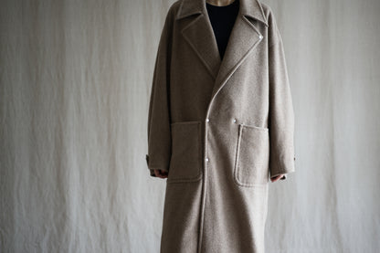 Moss Wool Chester Coat/Mottled Beige