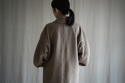 Moss Wool Chester Coat/Mottled Beige