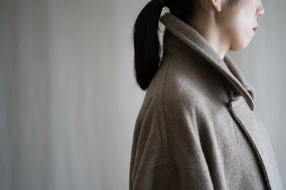 Moss Wool Chester Coat/Mottled Beige