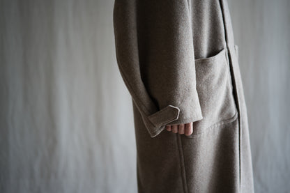 Moss Wool Chester Coat/Mottled Beige