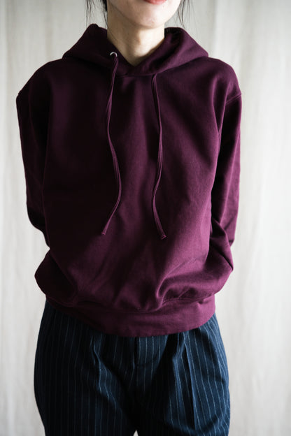 シルキーコットンフーディ/Silky Cotton Hoodie/Burgundy