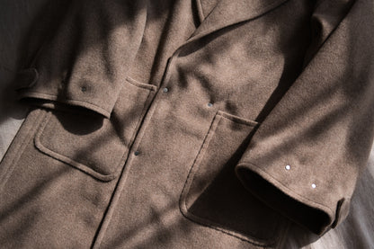 Moss Wool Chester Coat/Mottled Beige