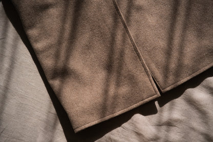 Moss Wool Chester Coat/Mottled Beige