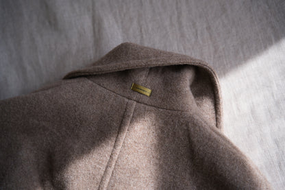 Moss Wool Chester Coat/Mottled Beige