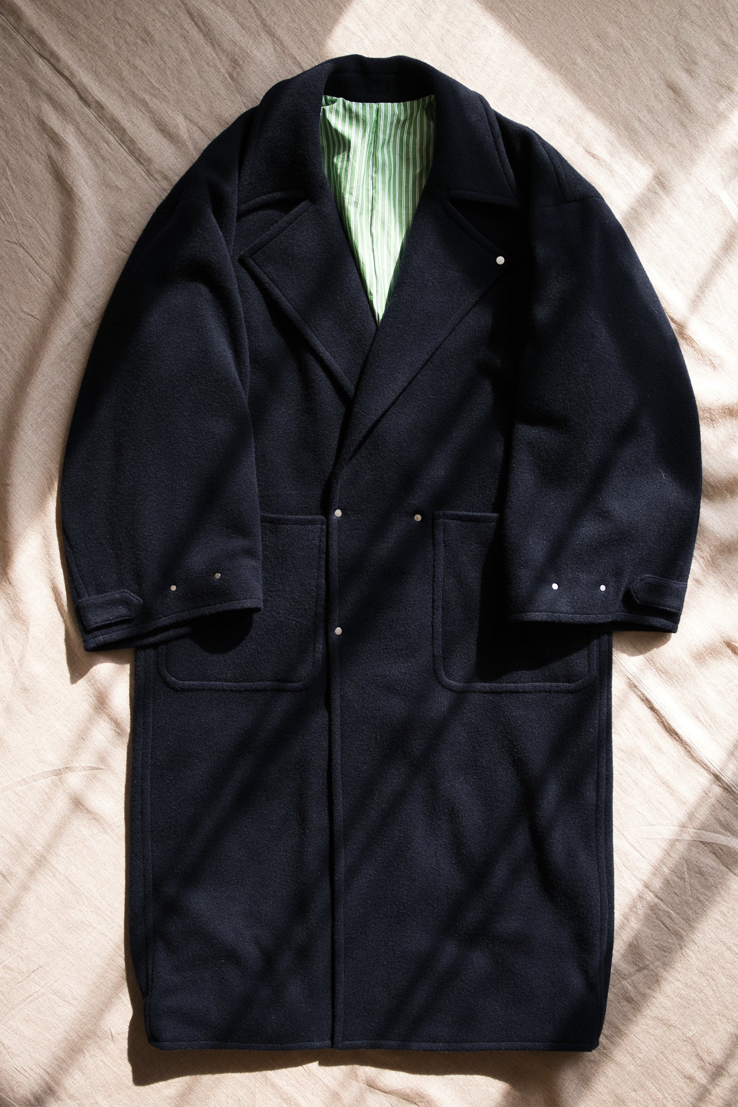 Moss Wool Chester Coat/Navy