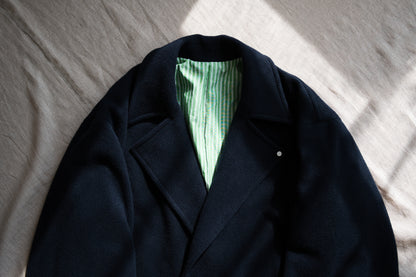 Moss Wool Chester Coat/Navy