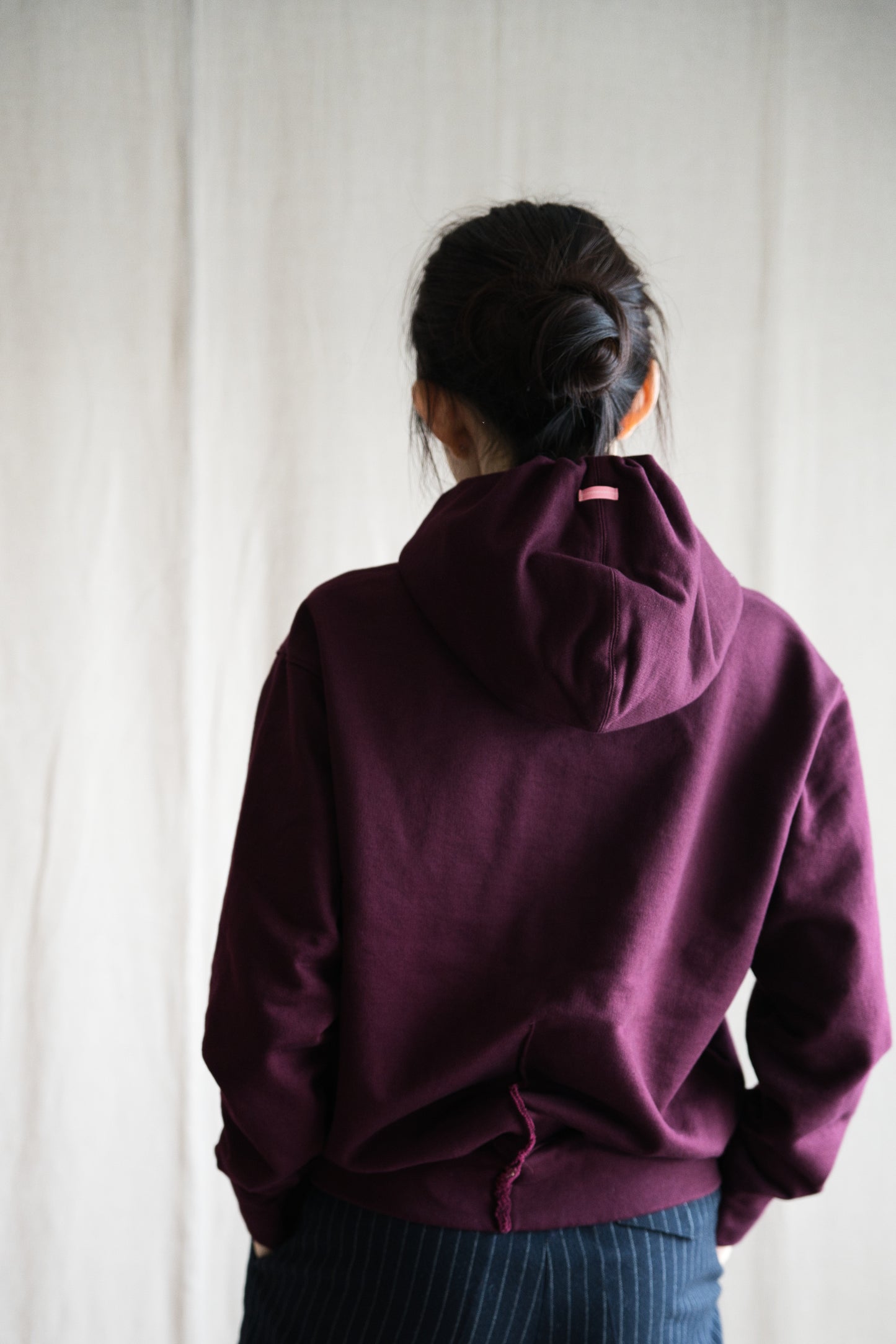 シルキーコットンフーディ/Silky Cotton Hoodie/Burgundy