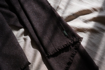 Wool Alpaca Stole/Mottled Brown