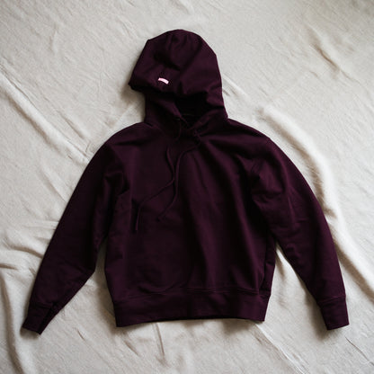 シルキーコットンフーディ/Silky Cotton Hoodie/Burgundy
