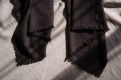 Wool Alpaca Stole/Mottled Brown