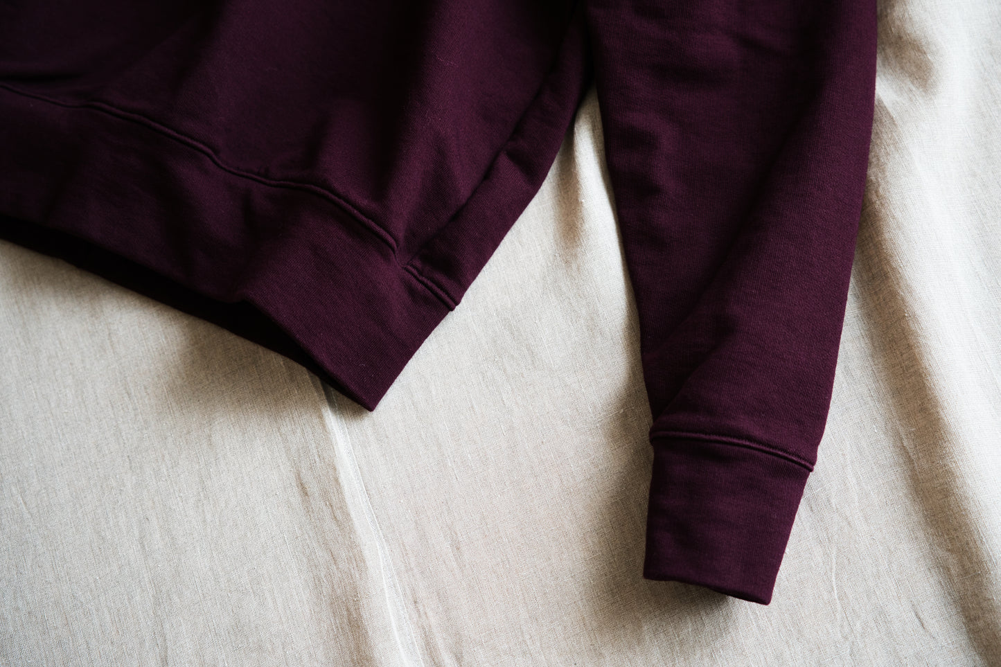シルキーコットンフーディ/Silky Cotton Hoodie/Burgundy