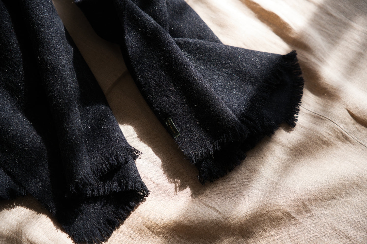 Wool Alpaca Stole/Dark Navy