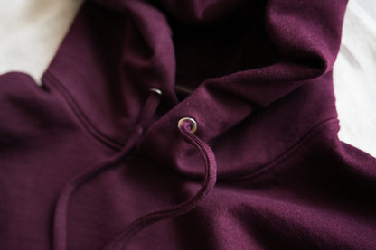 シルキーコットンフーディ/Silky Cotton Hoodie/Burgundy