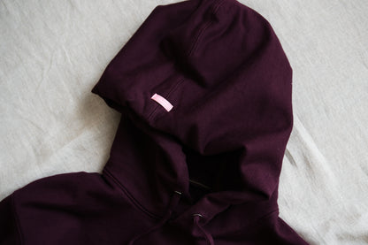 シルキーコットンフーディ/Silky Cotton Hoodie/Burgundy