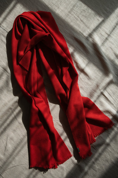 Wool Alpaca Stole/Fresh Red