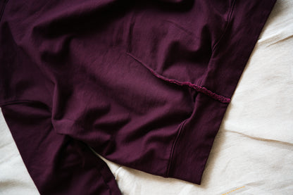 シルキーコットンフーディ/Silky Cotton Hoodie/Burgundy