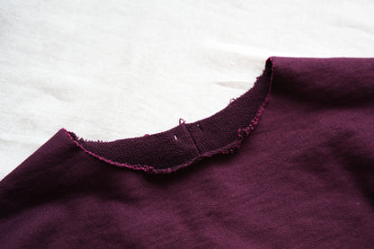 シルキーコットンクルースウェット/Silky Cotton Crew Sweatshirt/Burgundy