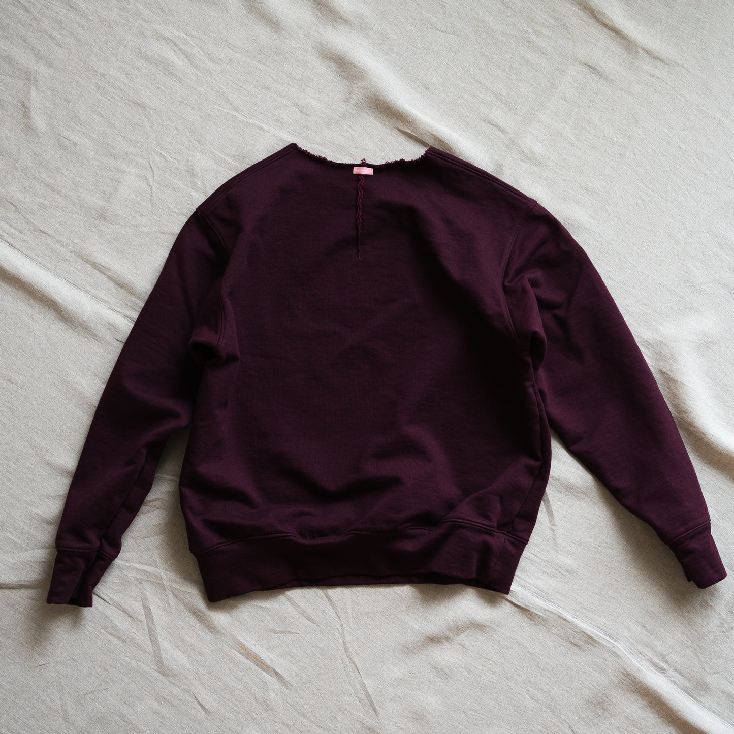 シルキーコットンクルースウェット/Silky Cotton Crew Sweatshirt/Burgundy