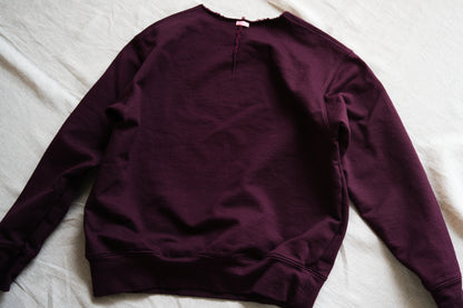 シルキーコットンクルースウェット/Silky Cotton Crew Sweatshirt/Burgundy
