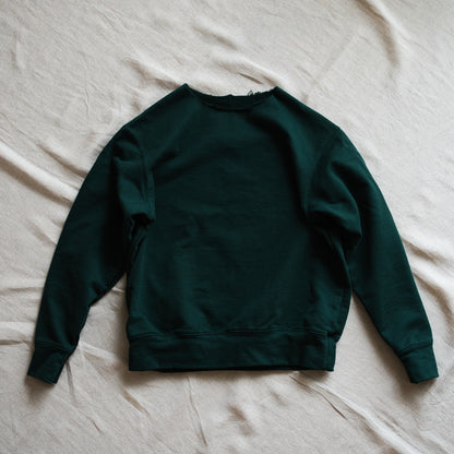 シルキーコットンクルースウェット/Silky Cotton Crew Sweatshirt/Moss Green