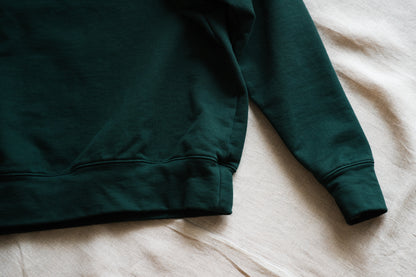 シルキーコットンクルースウェット/Silky Cotton Crew Sweatshirt/Moss Green