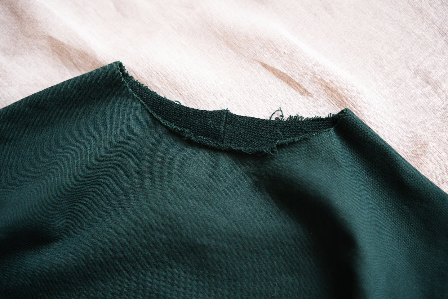 シルキーコットンクルースウェット/Silky Cotton Crew Sweatshirt/Moss Green