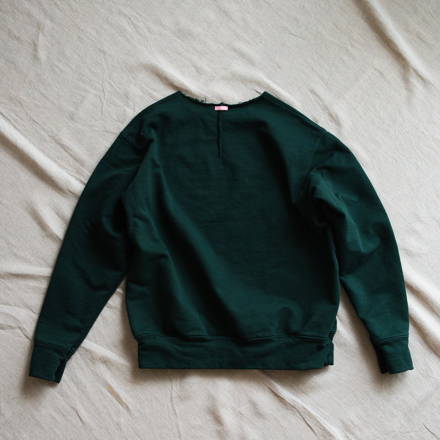 シルキーコットンクルースウェット/Silky Cotton Crew Sweatshirt/Moss Green