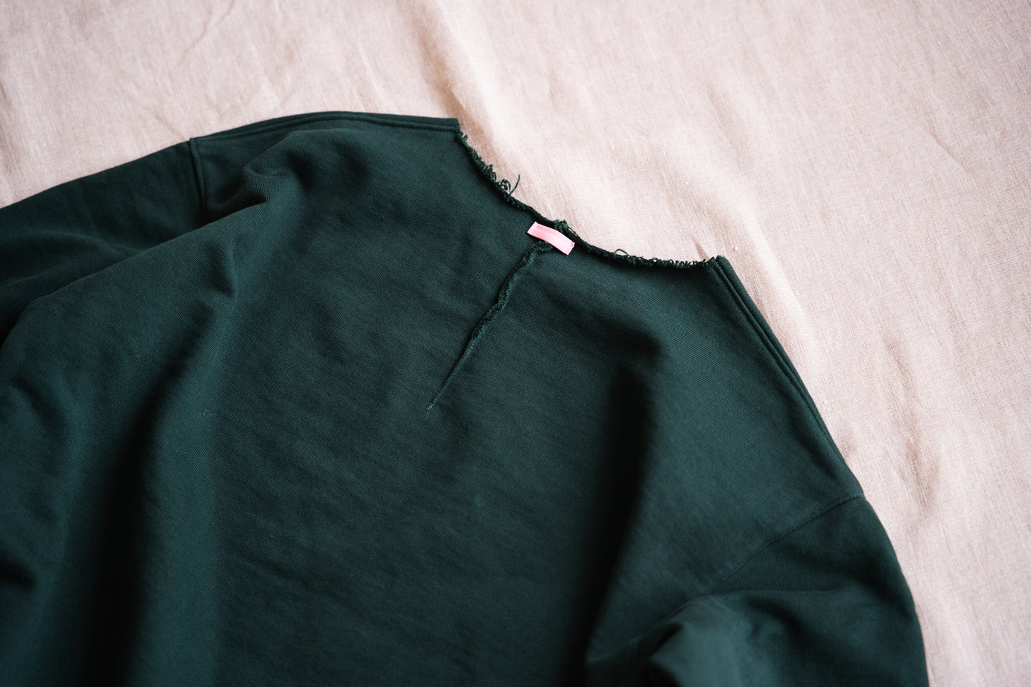 シルキーコットンクルースウェット/Silky Cotton Crew Sweatshirt/Moss Green