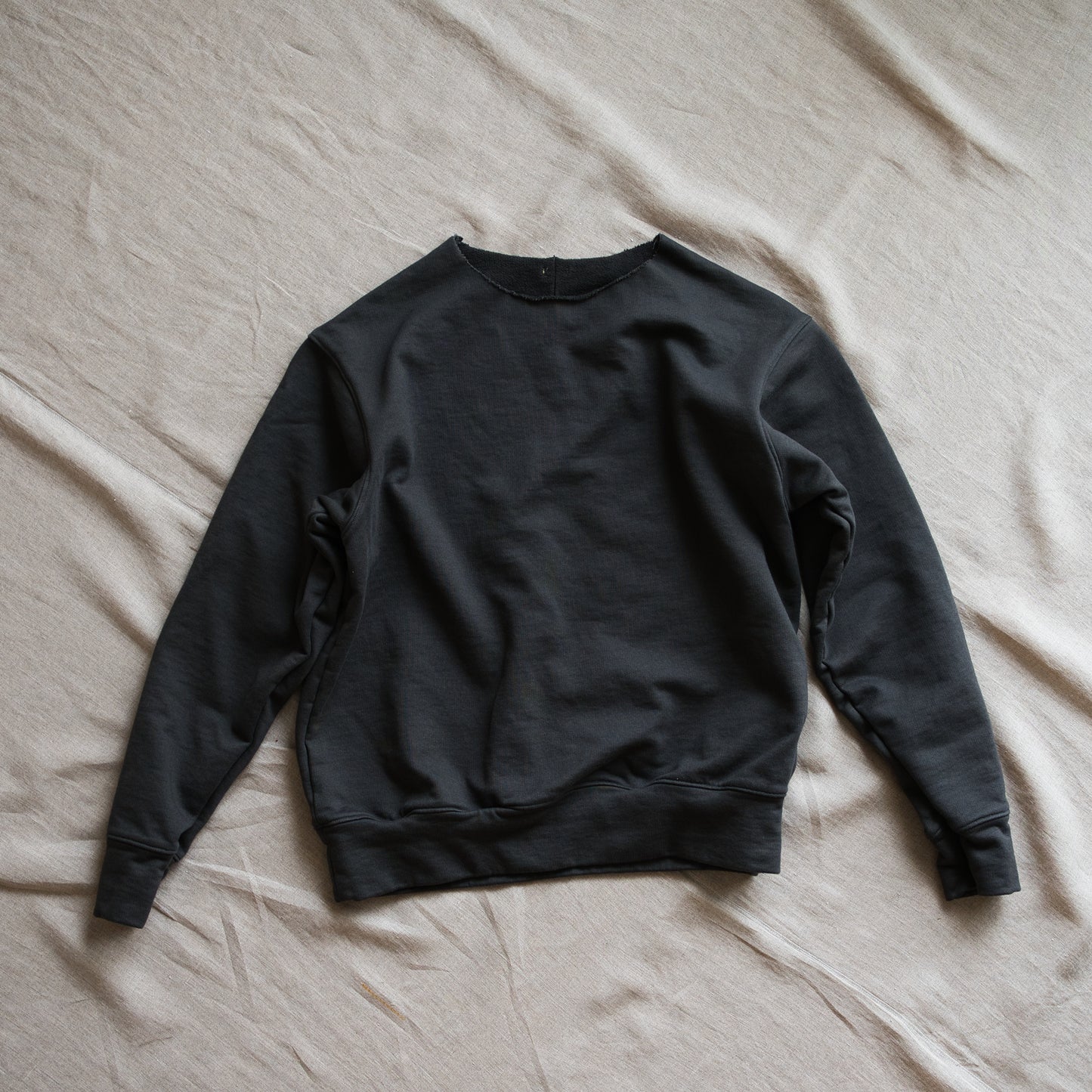 シルキーコットンクルースウェット/Silky Cotton Crew Sweatshirt/Khaki Gray