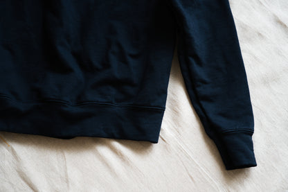 シルキーコットンクルースウェット/Silky Cotton Crew Sweatshirt/Nighttime Navy