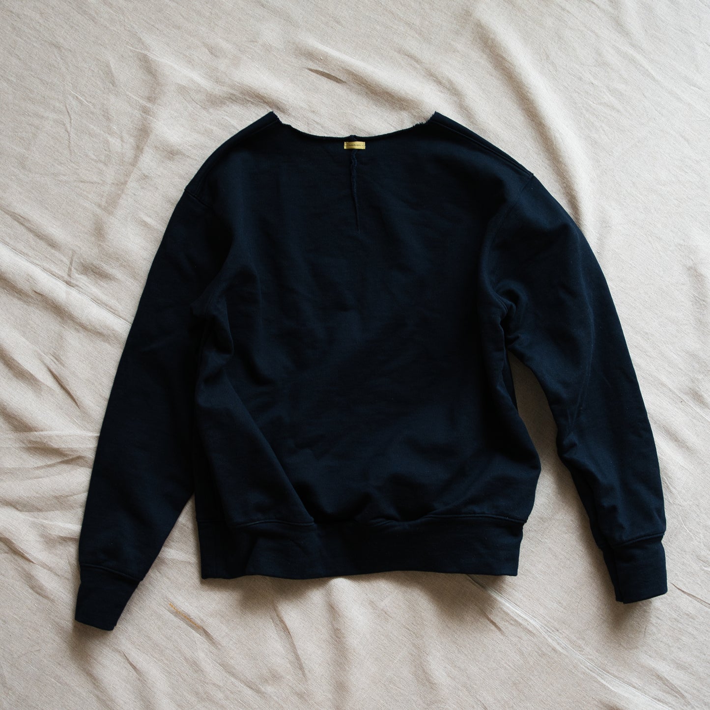 シルキーコットンクルースウェット/Silky Cotton Crew Sweatshirt/Nighttime Navy