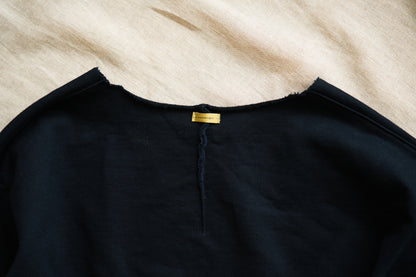 シルキーコットンクルースウェット/Silky Cotton Crew Sweatshirt/Nighttime Navy