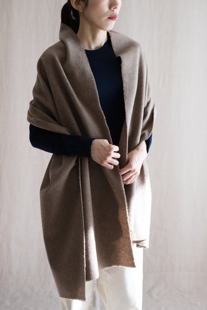 Moss Wool Stole/Mottled Beige