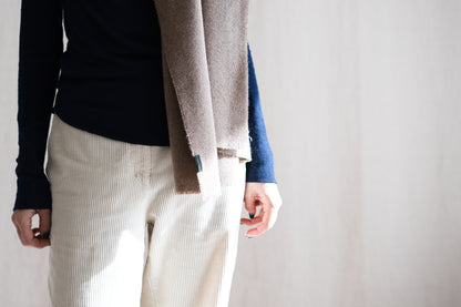 Moss Wool Stole/Mottled Beige